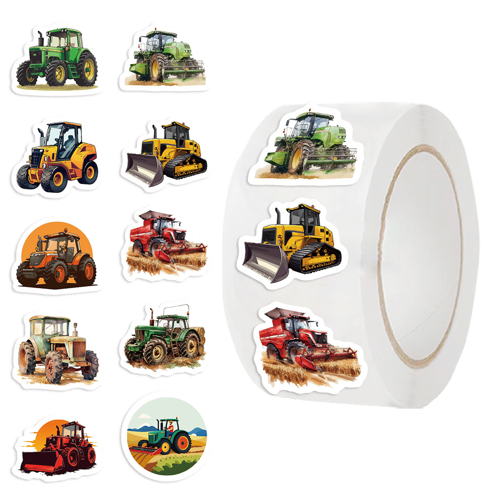 Agriculture Farming For Kids - Rouleau d'autocollants pour tracteurs agricoles, 500